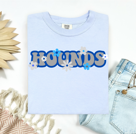 Retro Hounds with flowers