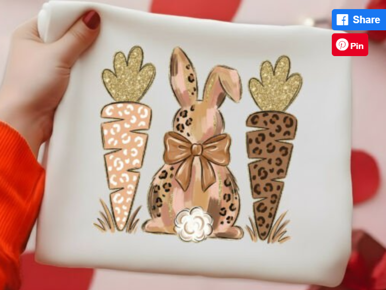 leopard bunny with carrots