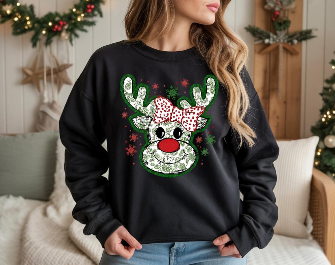 Red and green reindeer