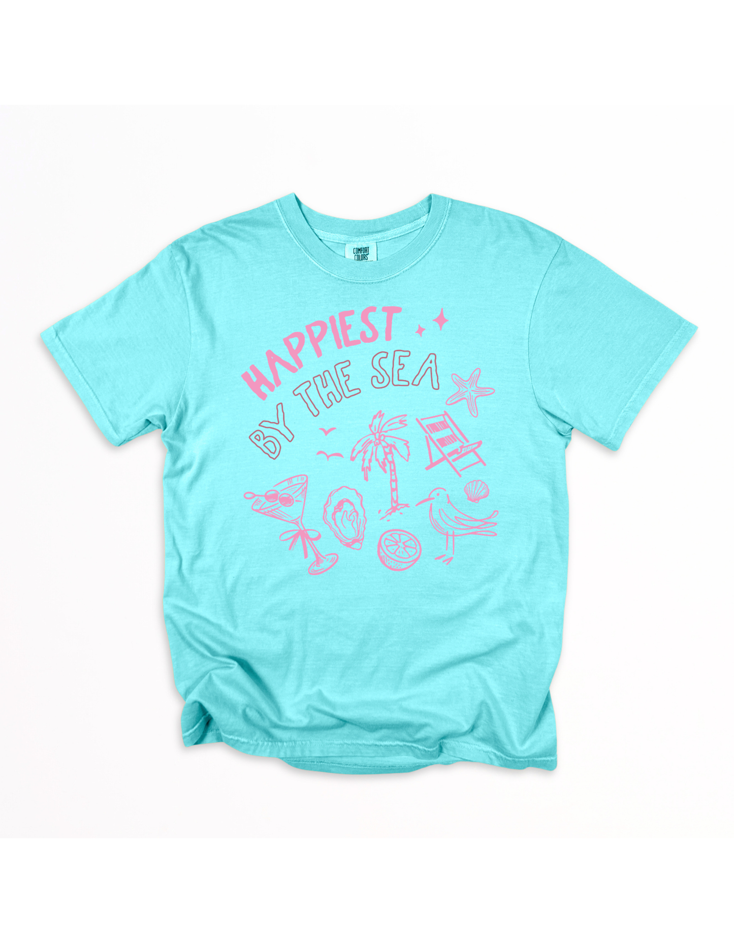Happiest by the sea pink