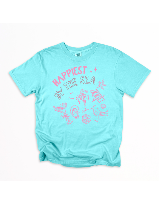 Happiest by the sea pink