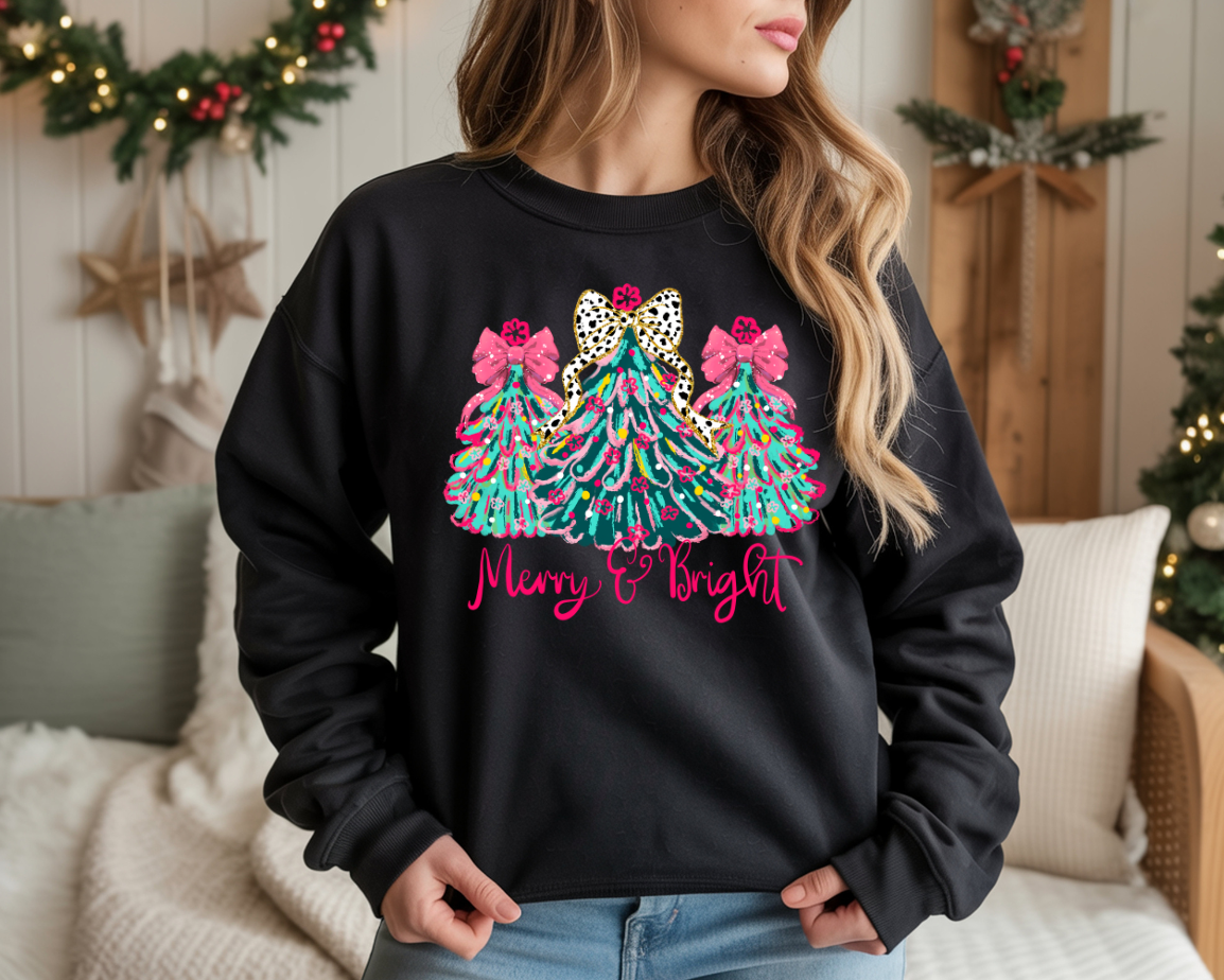 Merry and Bright with trees