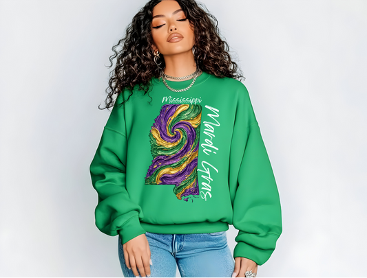 Mississippi Mardi Gras Brushstroke