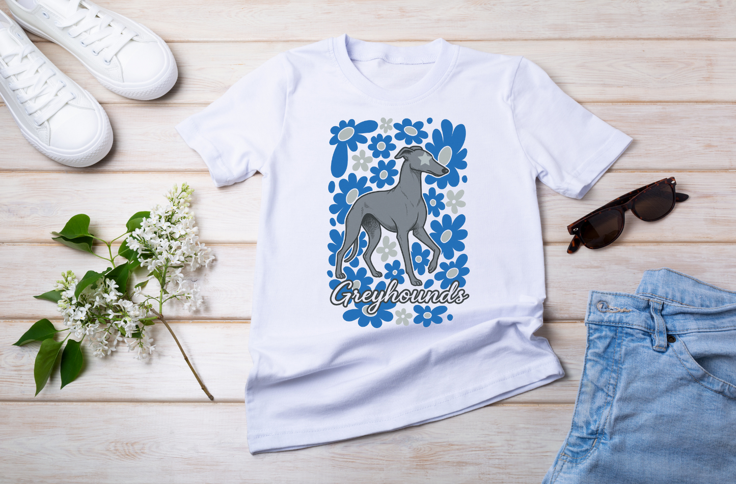Greyhounds floral