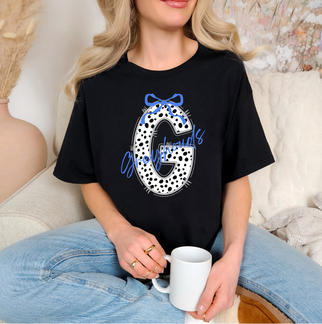 Dalmatian print Greyhounds