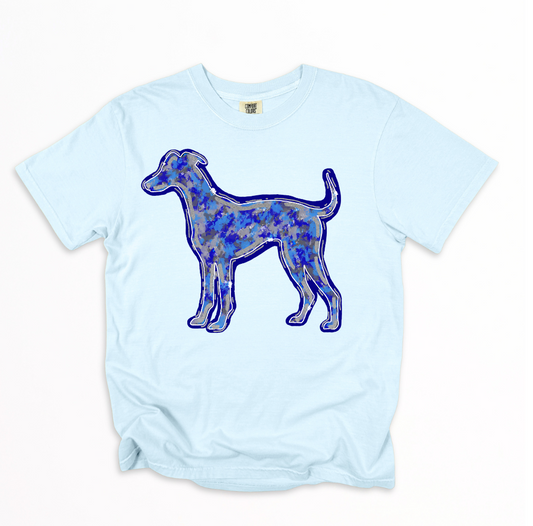 Greyhound brushstroke (blue)