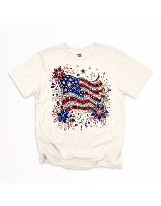 Rhinestone flag