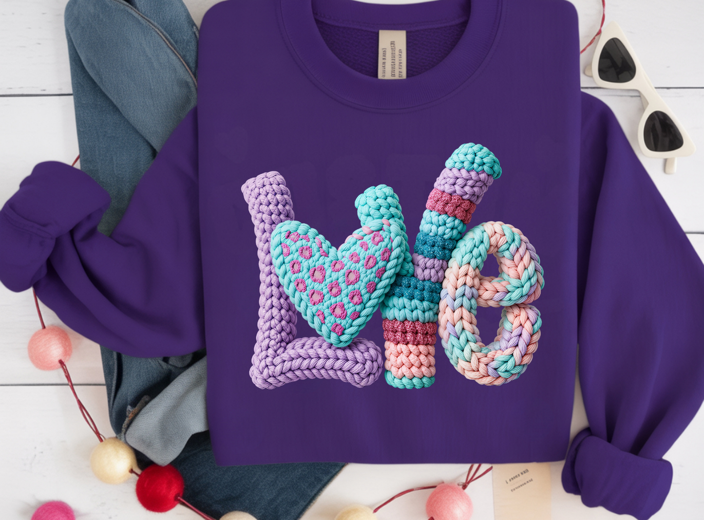 Faux yarn Love