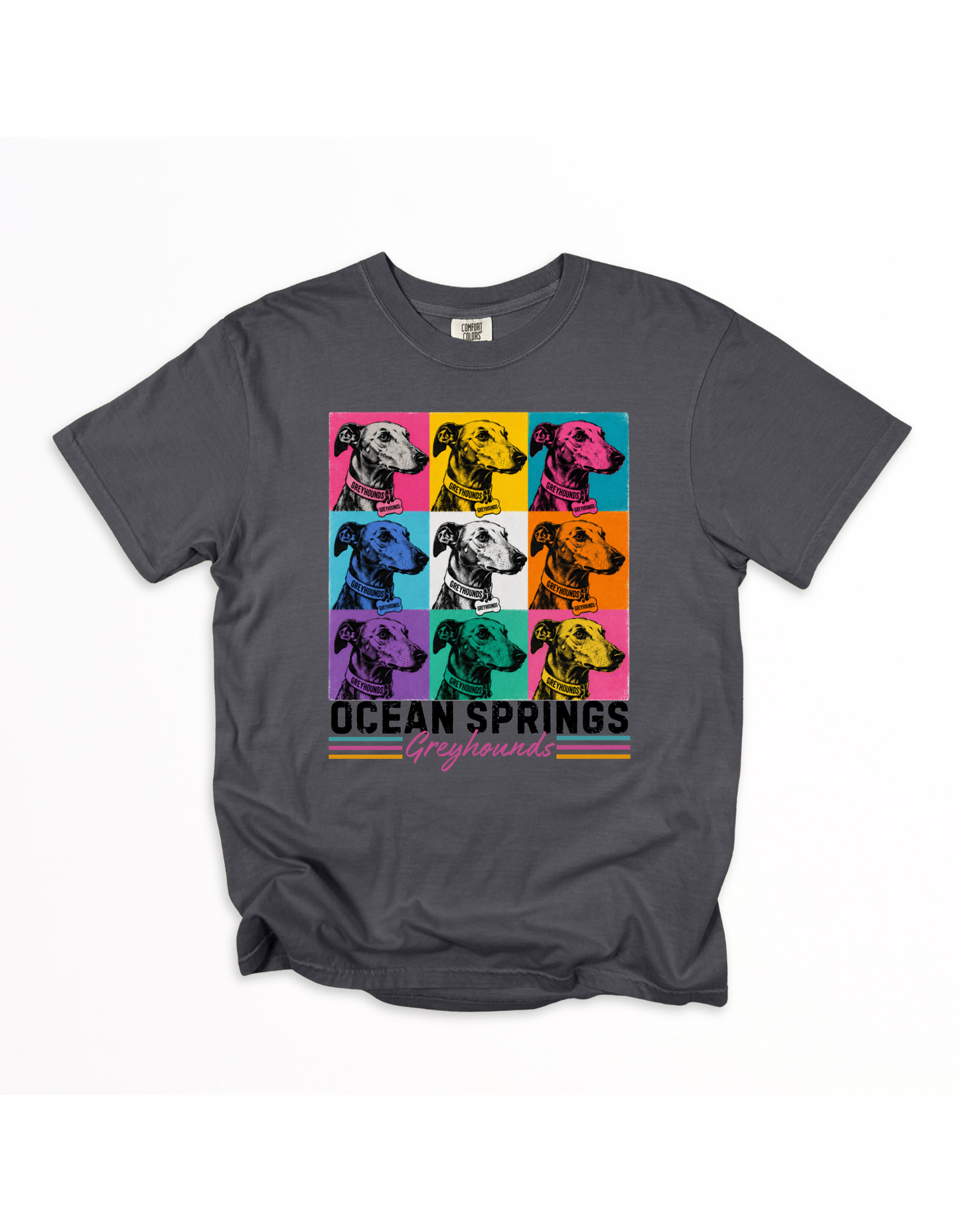 Greyhound Pop art (grey)