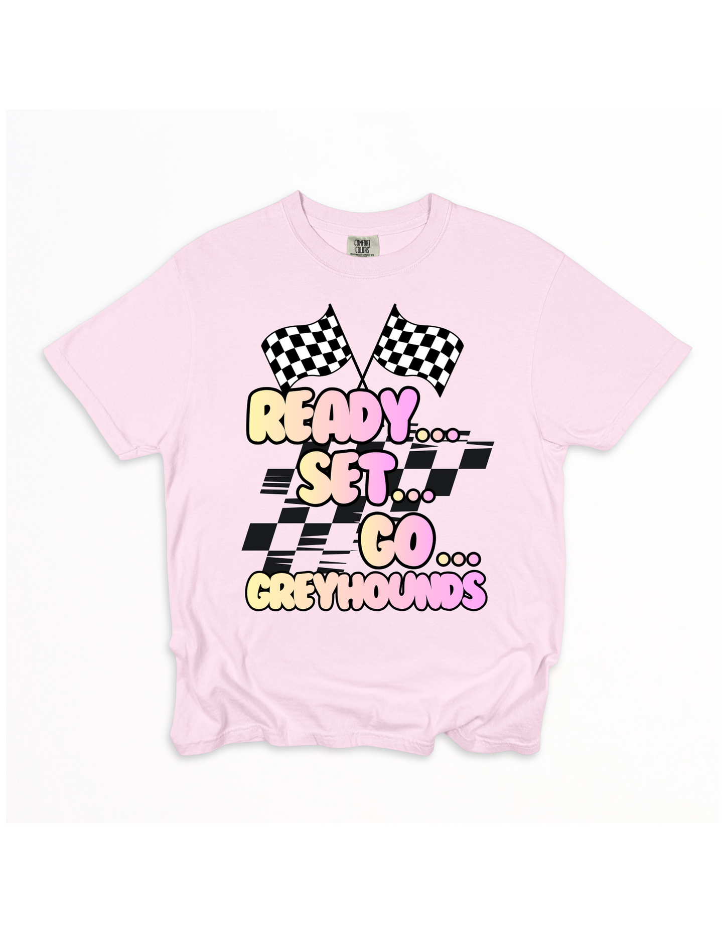 Ready set go greyhounds pastel pink