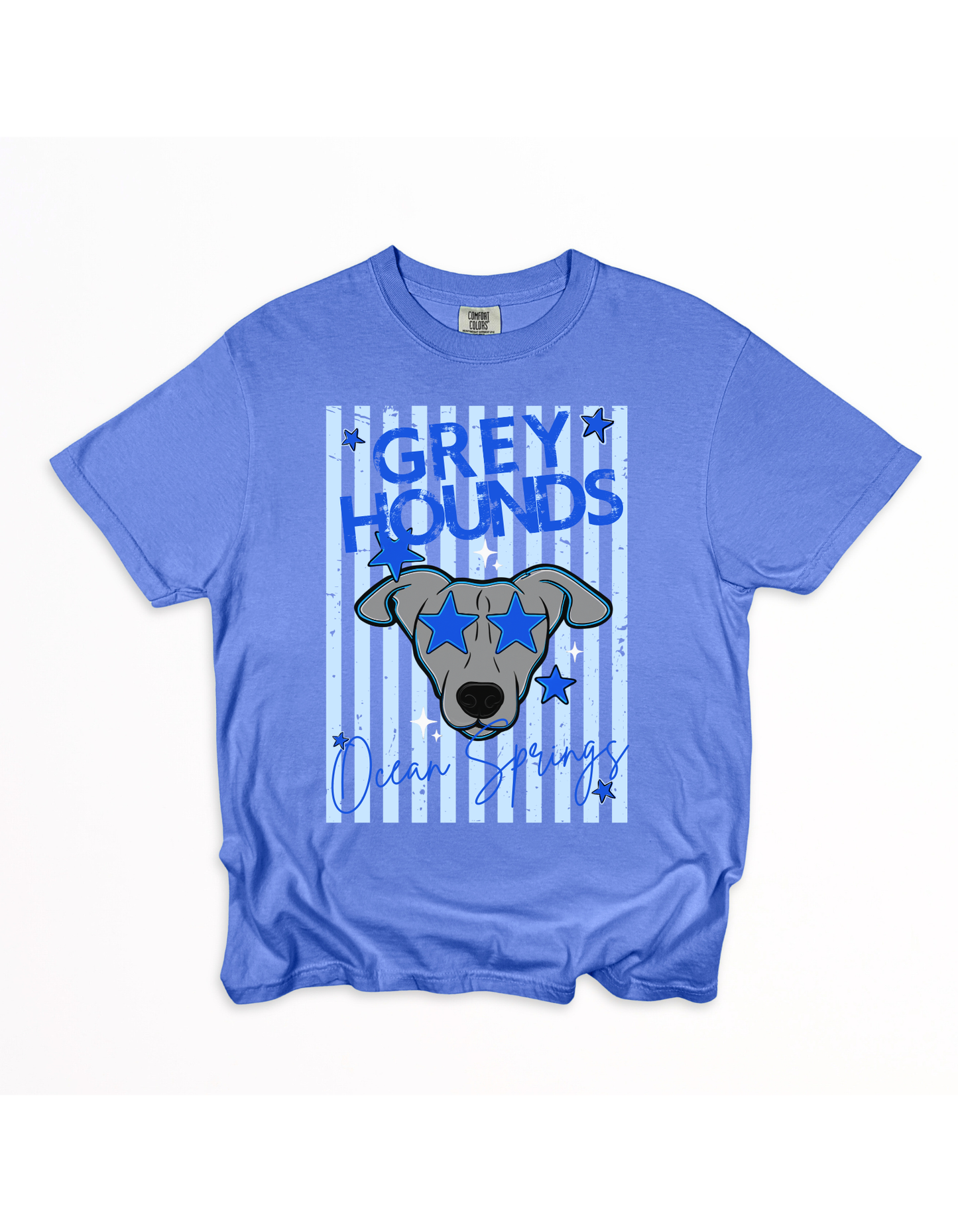 Greyhound stripe with mascot