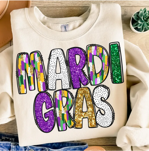 Mardi gras glitter